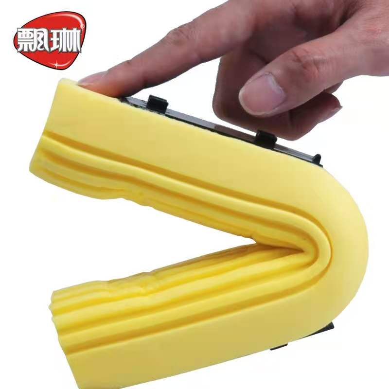 飘琳拖把棉头通用胶棉对折挤水海绵头家用超强吸水魔力可替换头