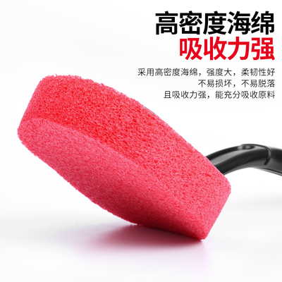 汽车轮胎上光刷轮毂清洗打蜡海绵刷轮胎刷长柄上蜡刷子美容工具
