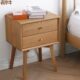 老水牛北欧日式 实木白橡木樱桃木床头柜简约现代储物柜抽屉床边柜