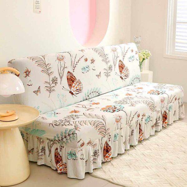 2024弹力万能无扶手沙发套罩全包梳化巾折叠床美式直排1.8米三人