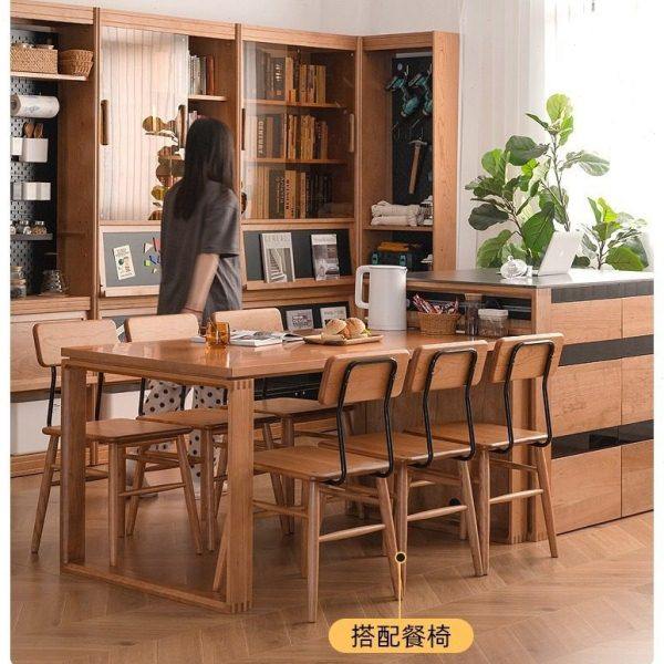 日式全实木中岛台樱桃木餐厅料理台吧台柜厨房岛台餐桌一体柜岩板,住宅家具,岛台,淘宝优惠券,粉丝福利购,淘宝优惠卷