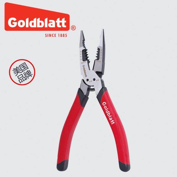 美国goldblatt多功能尖嘴钳8寸剥线钳剪线钳线缆剪电工钳老虎钳子