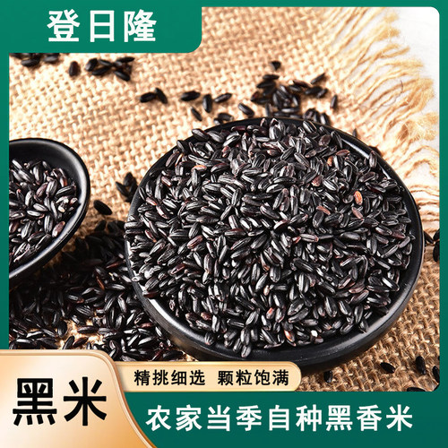东北黑米优质黑米无染色黑香米颗粒饱满 煮粥 低脂农家自种黑米