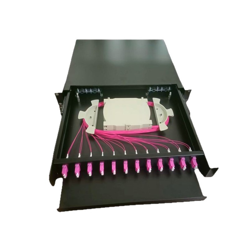 广电48芯光纤终端盒SC/FC/LC24口机架式光缆熔接盒熔纤配线架满配