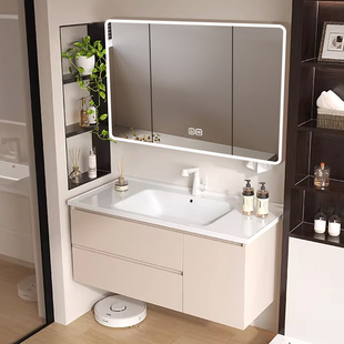 欧帝奴太空铝蜂窝铝浴室柜组合陶瓷一体盆小户型卫浴柜洗手洗漱台