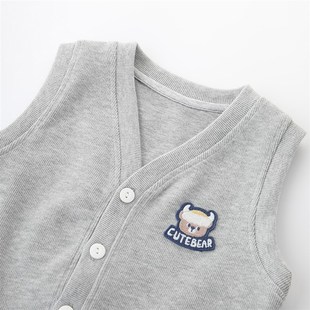 儿童马甲春秋季男童马夹上衣女童针织开衫马褂婴幼儿毛衣宝宝背心