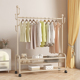 衣帽架落地卧室家用可移动凉衣架阳台挂衣服架子室内简易杆晾衣架