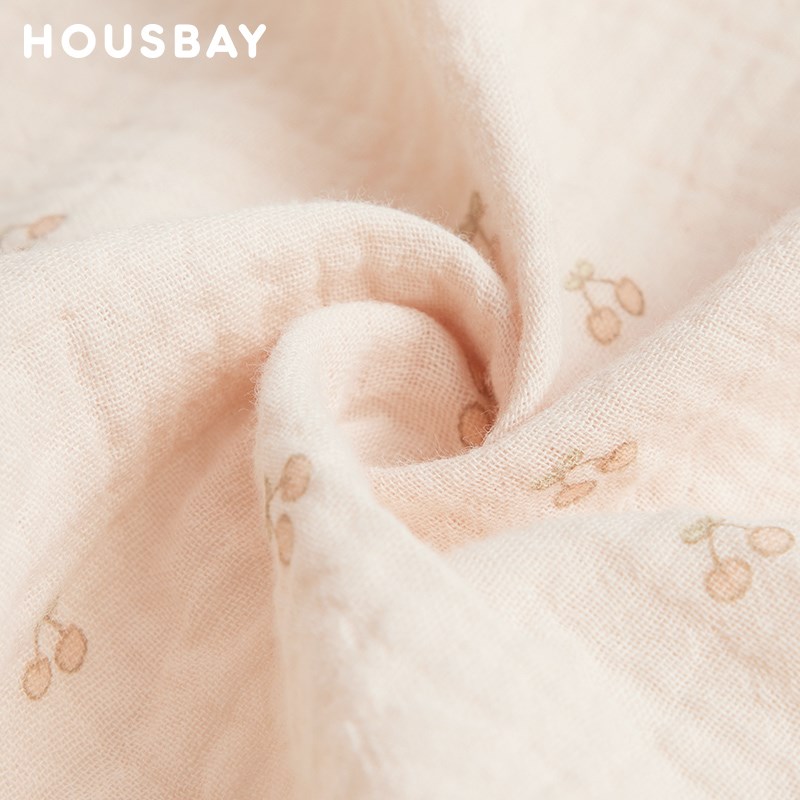 和氏贝纯棉褶纱婴儿推车安全座椅防晒巾挡光遮阳布加大可覆盖