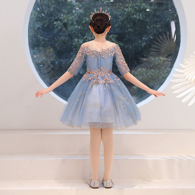 儿童公主裙女童晚礼服小孩走秀花童婚纱模特主持人钢琴演出服秋冬,童装/婴儿装/亲子装,儿童礼服,淘宝优惠券,粉丝福利购,淘宝优惠卷