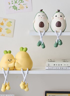 创意可爱情侣吊脚娃娃桌面摆件客厅家居饰品卡通电视柜置物架装饰