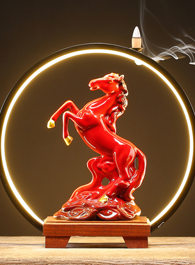 马到成功生肖马摆件招财工艺礼品办公室桌马上发财客厅酒柜装饰品