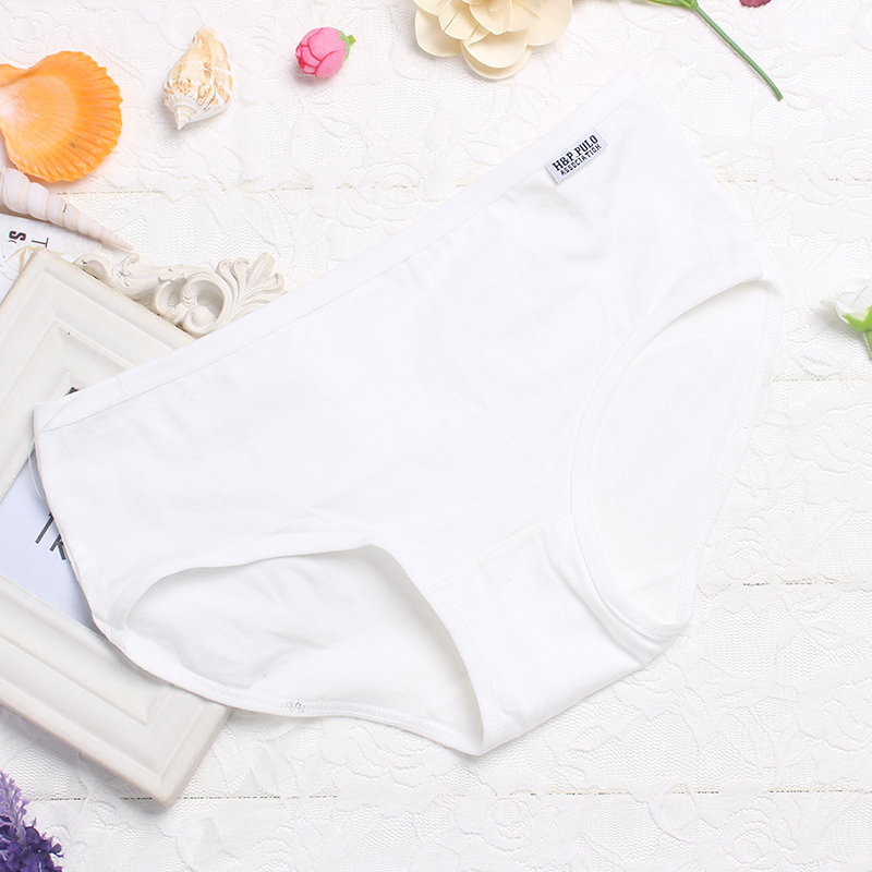 内裤女白色纯棉舒适内裤棉质面料学生透气全棉纯白内裤黑色三角裤