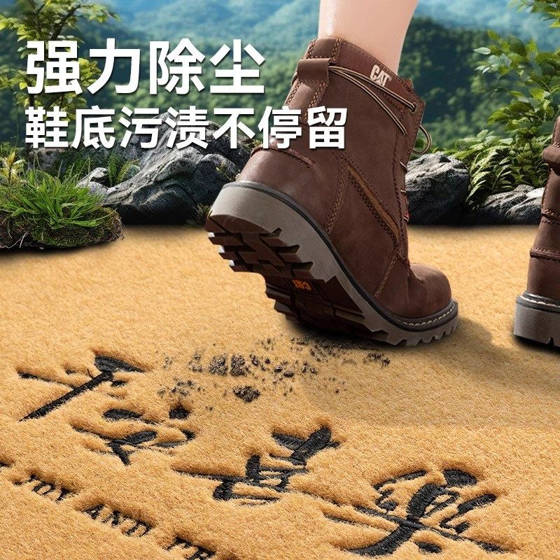 入户门地垫新款仿椰棕徽派大门口家用室外地毯高级防滑免洗脚垫子