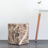 侘寂风沙发边几角几客厅简约床头桌实木创意北欧方形小茶几床头柜