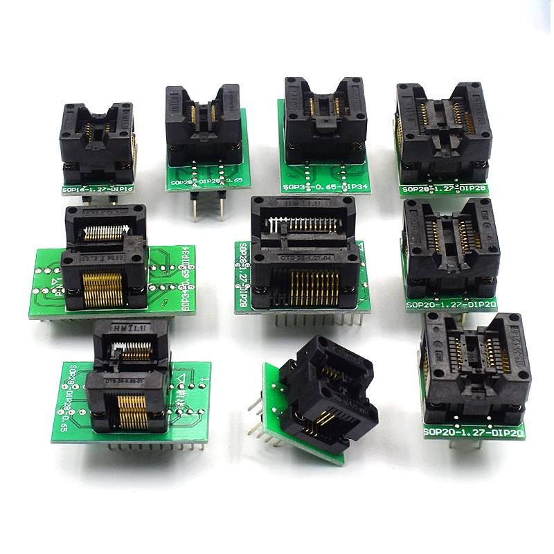 编程座窄体 宽体烧i录座SOP8/14/16/18/20/28 SSOP芯片转换测试座