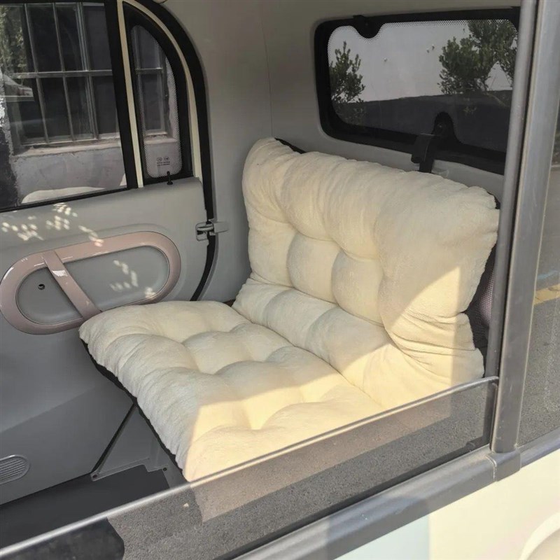 盛昊电动三轮车坐垫靠垫冬季加绒加厚毛绒保暖防S滑一体座椅垫通