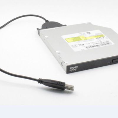 笔记本光驱SATA转lUSB易驱线 外置光驱盒 转接线 USB外接7+6转换