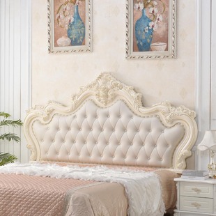 欧式床头板 软包科技o布靠背2米烤漆公主1 8米床头板双人奢华床头