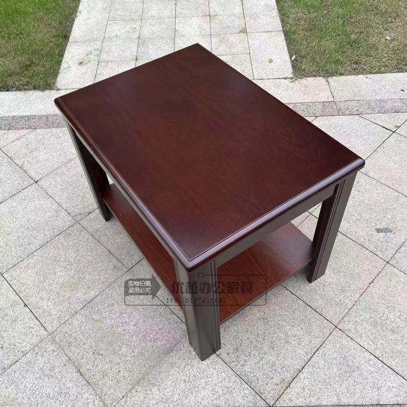 推荐红胡桃色实木办公小茶几会客沙发中间长几R方形茶几中式客厅