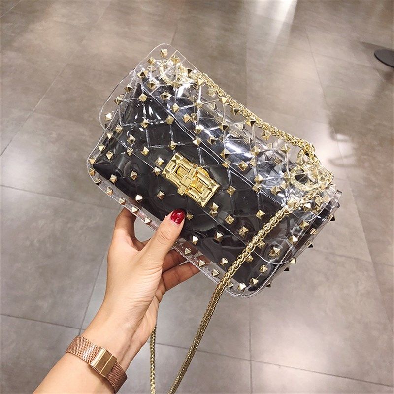 铆钉链条包2024新款q女包斜挎小包迷你单肩春夏手提沙滩透明果冻,箱包皮具/热销女包/男包,通用款女包,淘宝优惠券,粉丝福利购,淘宝优惠卷