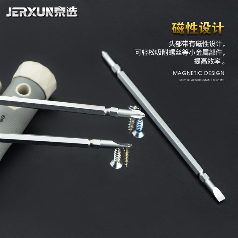 京选两用十字一字螺丝刀双头螺丝批梅花小起子磁性改锥多功能套装