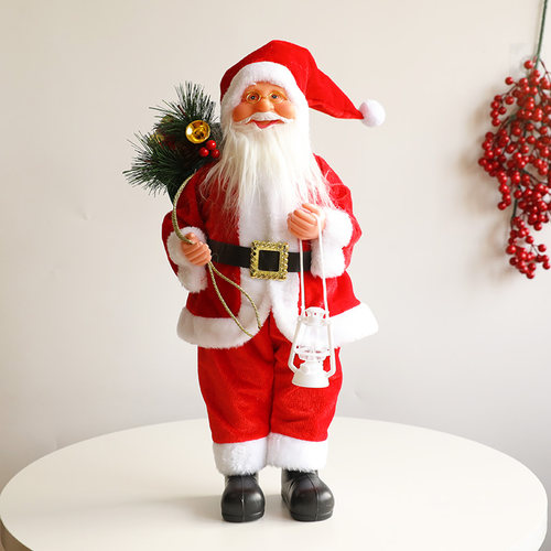 圣诞节装饰用品 大号圣诞老人公仔场景布置 迎宾酒店橱窗桌面摆件