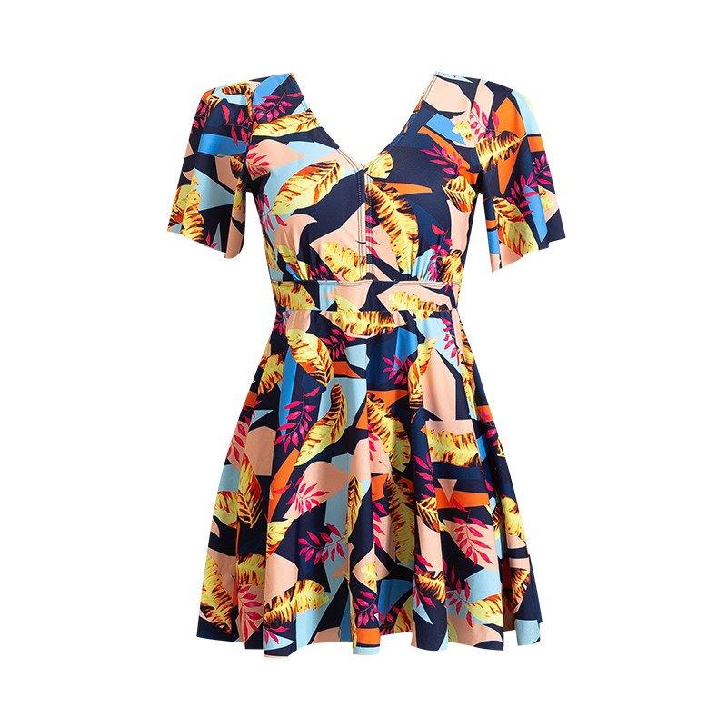 泳衣女士温泉大码200斤连体遮肚显瘦宽松泳装250斤加肥加大300斤