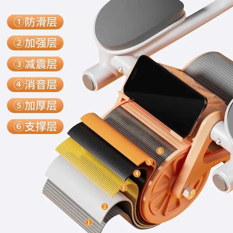 【下单立减50】卷腹运动健腹轮自动回弹收腹腹肌肘撑滚轮健身器材