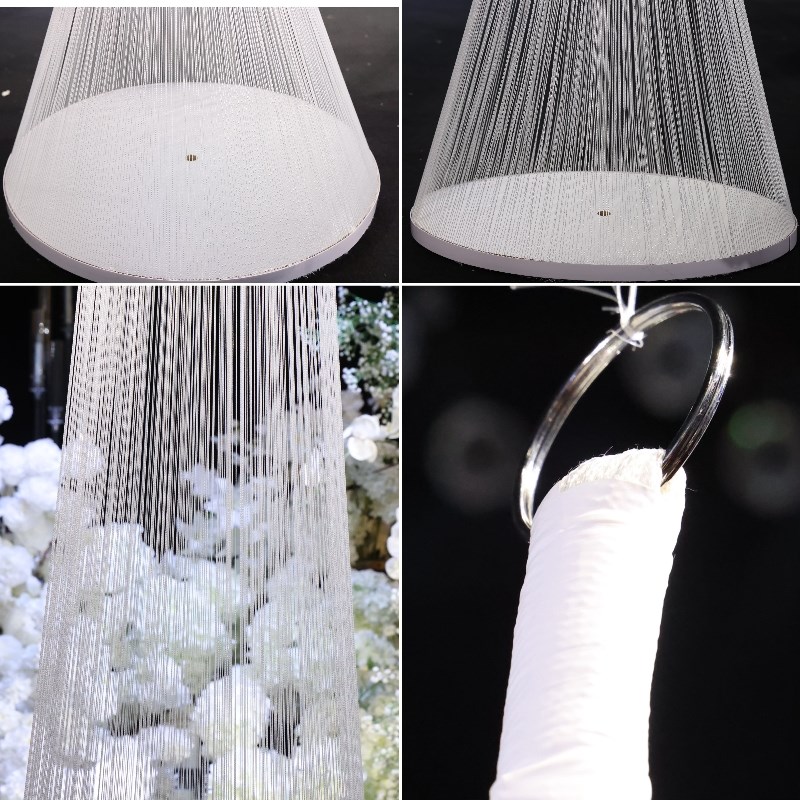 新款拉线帘造型固定成品婚庆流苏线帘婚礼舞台背景装饰吊顶挂帘