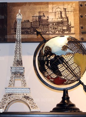 美式摆件玄关摆设工业风装饰品家居软装客厅玄关餐厅摆设工艺品