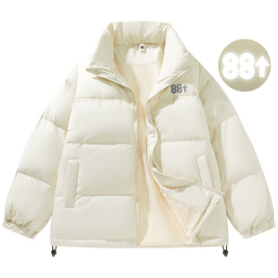八八上升88rising简约反光Logo白鸭绒保暖立领羽绒服外套男女同款