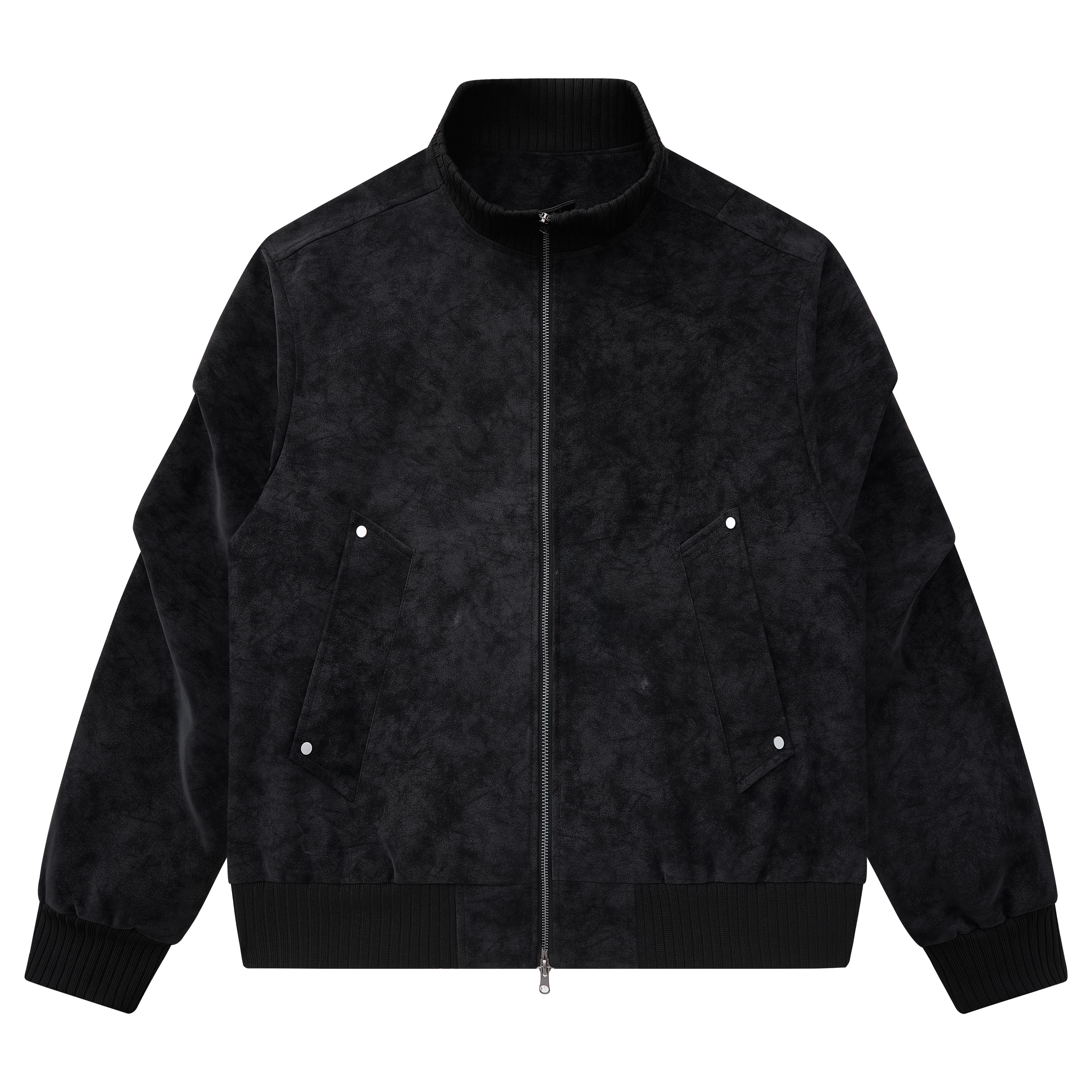 88risingPU皮外套罗纹领保暖皮衣