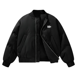 88rising 加厚棒球服反光logo设计户外飞行员夹克羽绒服 男女同款