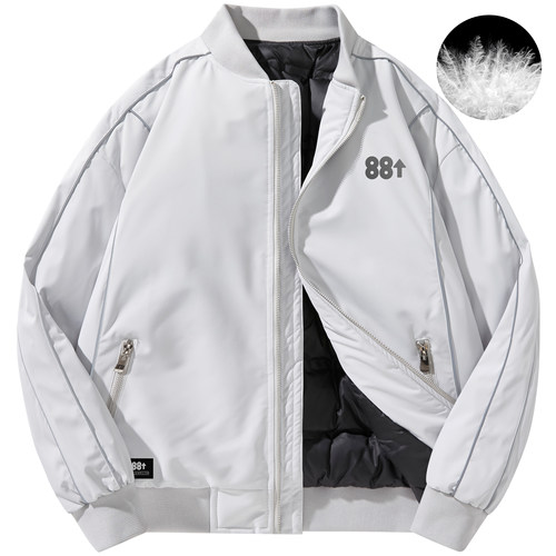 88rising反光立领保暖羽绒服