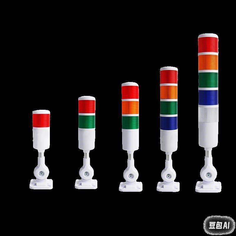 LED多层警示灯声光报警器三色灯PY50-3T/W-J机床信号灯折叠24V