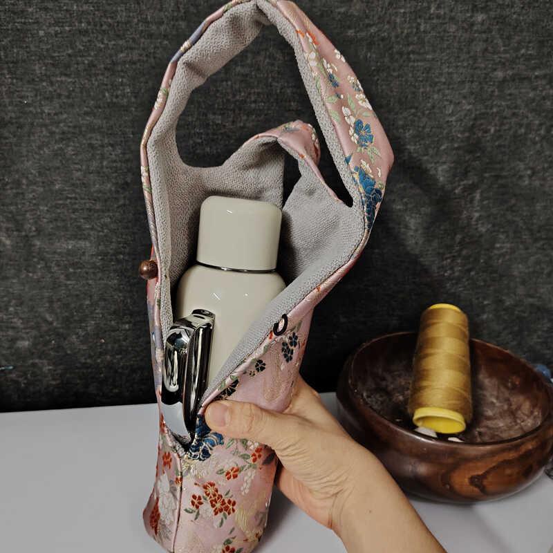 传家壶迷你保护套金鱼纹织锦日式侧开收纳袋子焖烧壶布包小钢炮套