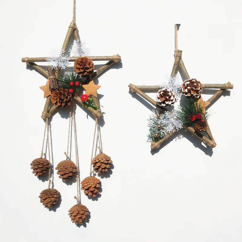 干树枝创意挂件手工diy制作壁挂幼儿园环创饰品墙上挂墙墙壁装饰