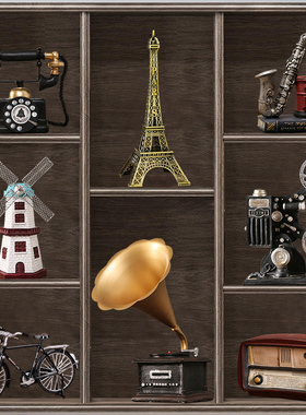 欧式复古摆件创意家居客厅酒柜摆设美式怀旧书房书架书柜子装饰品