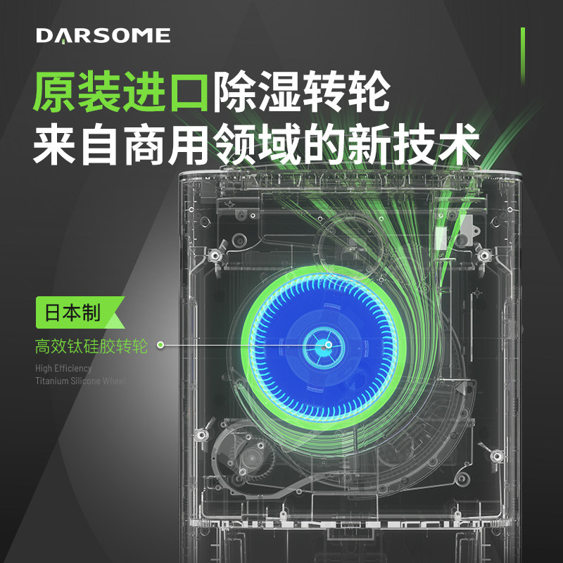 芬兰darsome塔世转轮式除湿机家用干衣净化抽湿机回南天除湿器