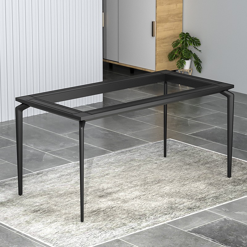 悬浮铝合金实心桌腿岩板餐桌支架大理石桌架玻璃台脚架子瓷砖底座