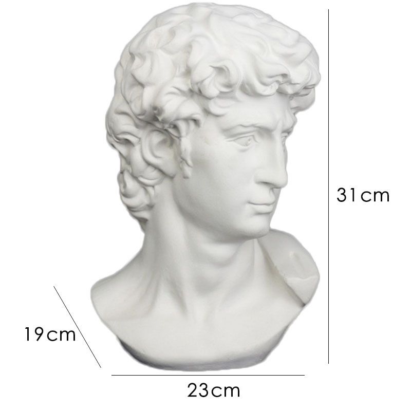31CM小大卫头像石膏像教具素描静物写生美术装饰软装雕像雕塑摆件