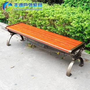 32年工厂公园长凳户外不锈钢凳室外景观坐凳塑木公园长凳