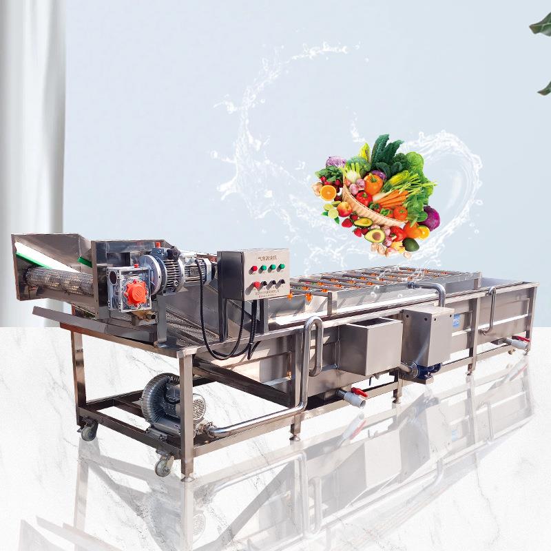 茶叶全自动气泡清洗机折耳根蕨菜大型商业洗菜机白蒿加工设备大型