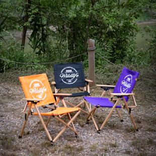 实木露收缩月营亮椅子E000H137便携式野餐折叠聚拢克米速特椅开台