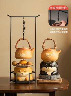 蕴华堂煮 围炉茶柴犬炭炉家用小型煮2023-11-梁茶炉可干烧提防烫