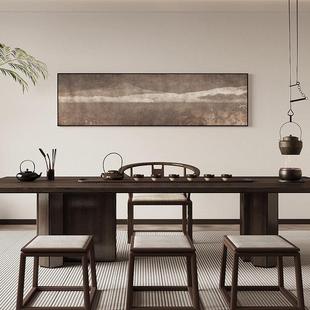 原店创宿620默默卧床头挂画侘寂风民中室古风茶室新中式 酒横幅山