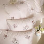 100s磨毛毛绣梨m花兔子粉少女心四件套1巾.51.8全棉床VZA单米被套