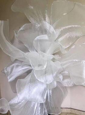 成品花瓣婚庆风纱琴纱小皱布料婚礼现花HNO场场景布皱置褶网大型