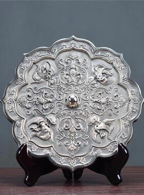 铜镜QPM复镜古子宫风化廷妆镜中仿古青铜器摆件影视道具式高锡青