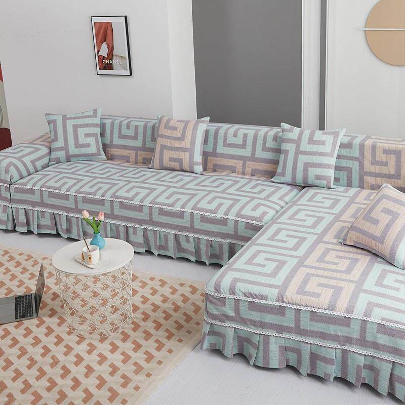 防沙发套三位一贵妃猫抓沙发垫GHG巾通全沙发包套罩全盖保护套四